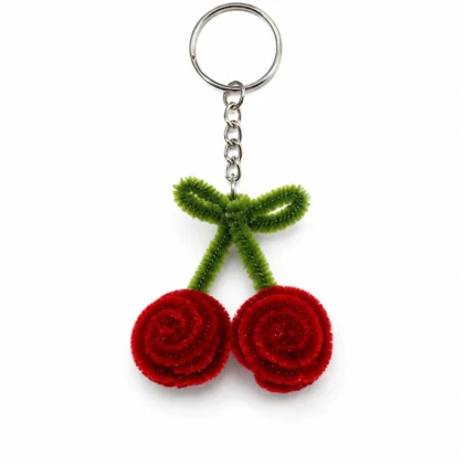Maroon Cherry Keychain